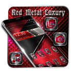 Icona Tema di lusso in metallo rosso
