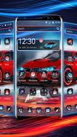 Red Neon Sports Car Theme screenshot 2