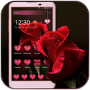 無料赤いバラの花のテーマ APK