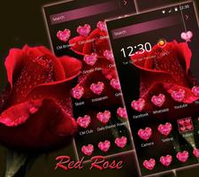 無料赤いバラの花のテーマ スクリーンショット 1
