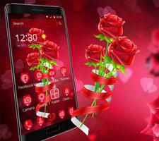 Red Romantic Rose Theme Ekran Görüntüsü 1