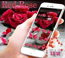 Theme Rose amour rouge capture d'écran 3