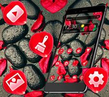 Red Rose Pebble Theme poster