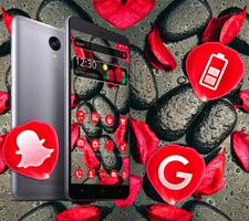 Red Rose Pebble Theme screenshot 1