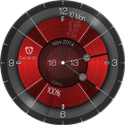 Red Mettalic Zooper Widget icon