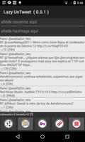 Lazy UnTweet (BETA) ภาพหน้าจอ 1