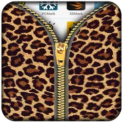 Cheetah Zipper lock Screen