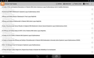 Clinical Trials Tracker captura de pantalla 1