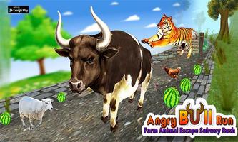 Angry Bull Run: Farm Animal Escape Subway Rush Cartaz