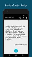 RandomQuote on Design, Best quote app تصوير الشاشة 1