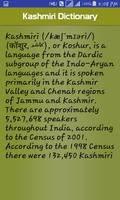 Kashmiri Dictionary Free capture d'écran 3