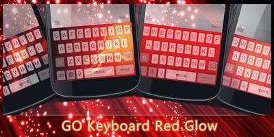 GO Keyboard Red Glow poster