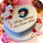 Birthday cake with name - Edit image icône