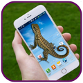 Lizard On Phone Funny
