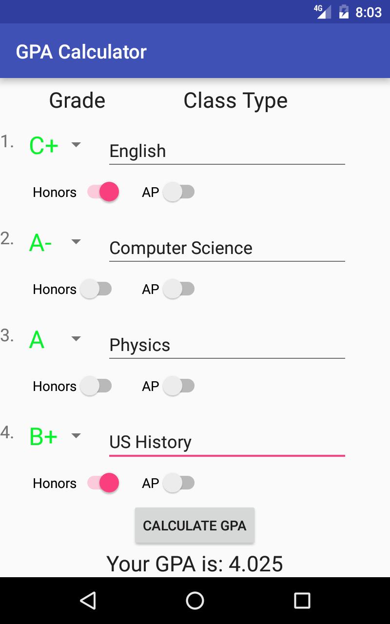 High School GPA Calculator APK high-school-gpa-calculator-apk