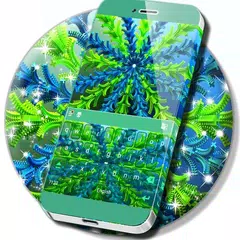 3D Neon Art Keyboard Theme