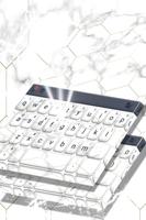 White Marble Keyboard poster