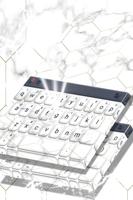 White Marble Keyboard Affiche