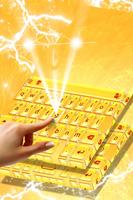 Yellow Gold Keyboard Theme capture d'écran 1