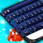 Blue Keyboard with Emojis ikona