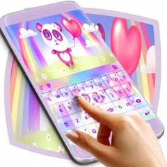 かわいいレインボーパンダのキーボード アプリダウンロード