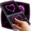 Cute Pink Neon Heart Keyboard APK