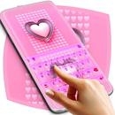 Cute Pink Heart Keyboard Theme APK