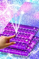 Cute Purple Glitter Keyboard capture d'écran 1