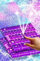 Cute Purple Glitter Keyboard capture d'écran 2