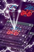 Tema Neon Keyboard Cepat poster