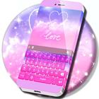جديد الوردي الحب لوحة المفاتيح أيقونة