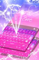 جديد الوردي الحب لوحة المفاتيح الملصق