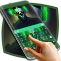 Futuristic Green Robot Keyboard