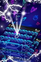 Keyboard Neon Butterfly Theme 포스터