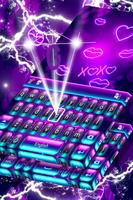 Keyboard Neon Colors Affiche