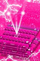 Keyboard Glitter Pink Affiche