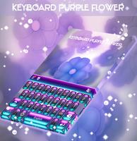 Keyboard Purple Flower-poster