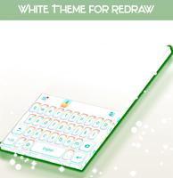 White Keyboard Theme poster