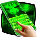 ネオングリーン抽象ロゴキーボード APK