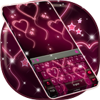 Neon Heart Keyboard أيقونة