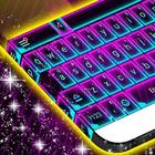 Purple Neon Blue Keyboard Theme biểu tượng