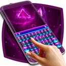 ネオンパープルのキーボードテーマ APK