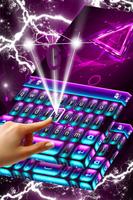 برنامه‌نما Neon Purple Keyboard Themes عکس از صفحه