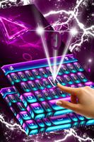 Neon Purple Keyboard Themes imagem de tela 2