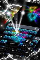 Neon Rainbow Keyboard Affiche