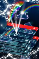 Neon Rainbow Keyboard Theme poster