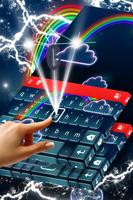 Neon Rainbow Keyboard Theme syot layar 1
