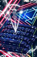 Neon Triangles Keyboard Affiche