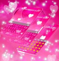 Pink Cloudy Heart Keyboard স্ক্রিনশট 1