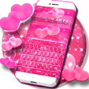 Pink Hearts Keyboard Theme APK
